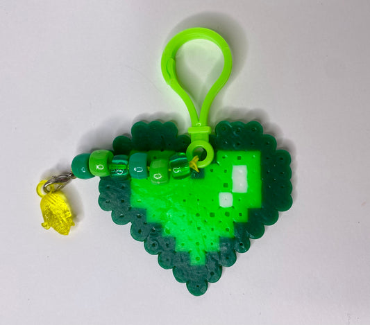 Green Heart Keychain